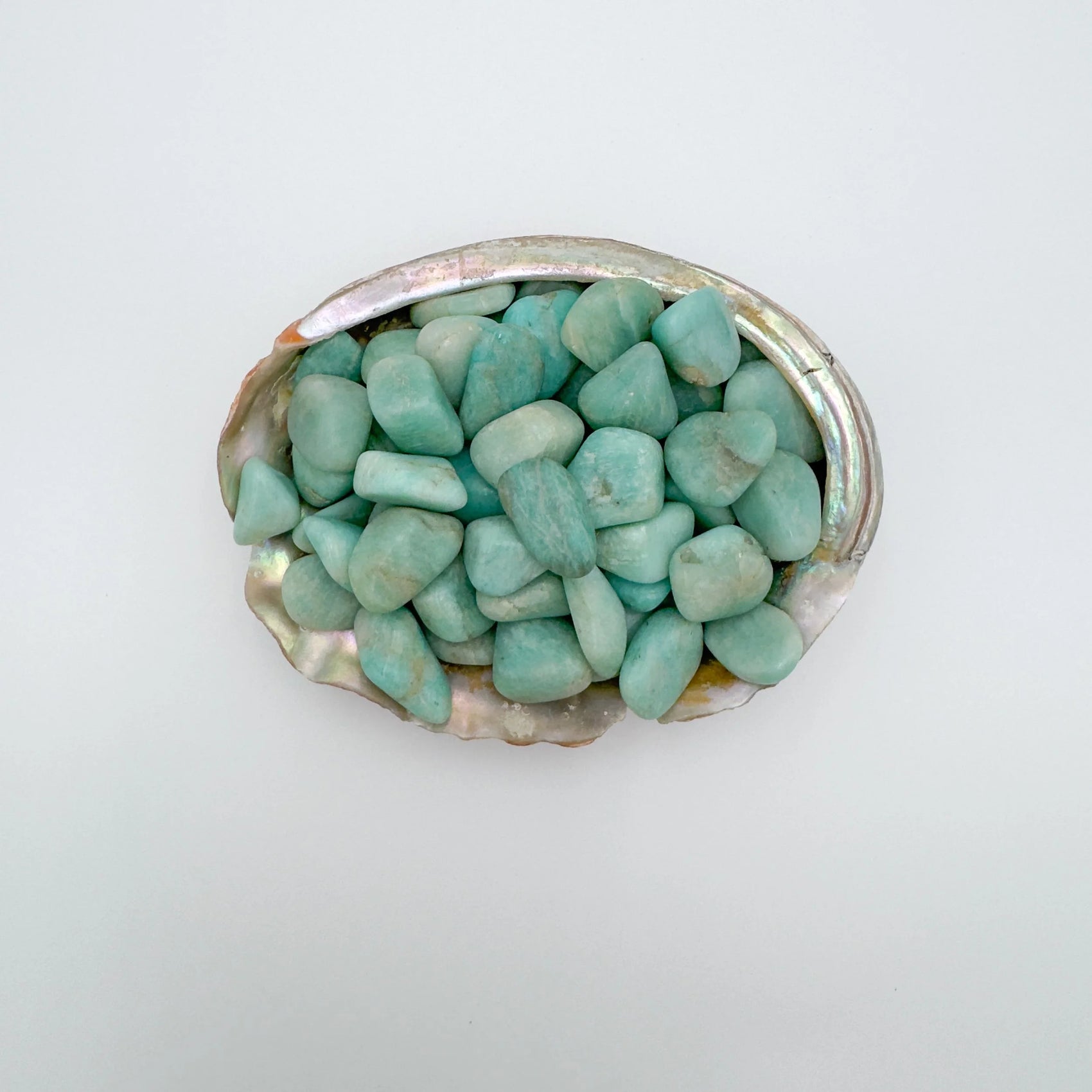 Amazonite tumbled stone in Blue, Green tones, ethically sourced from Brazil for Emotional Healing and Stress Relief