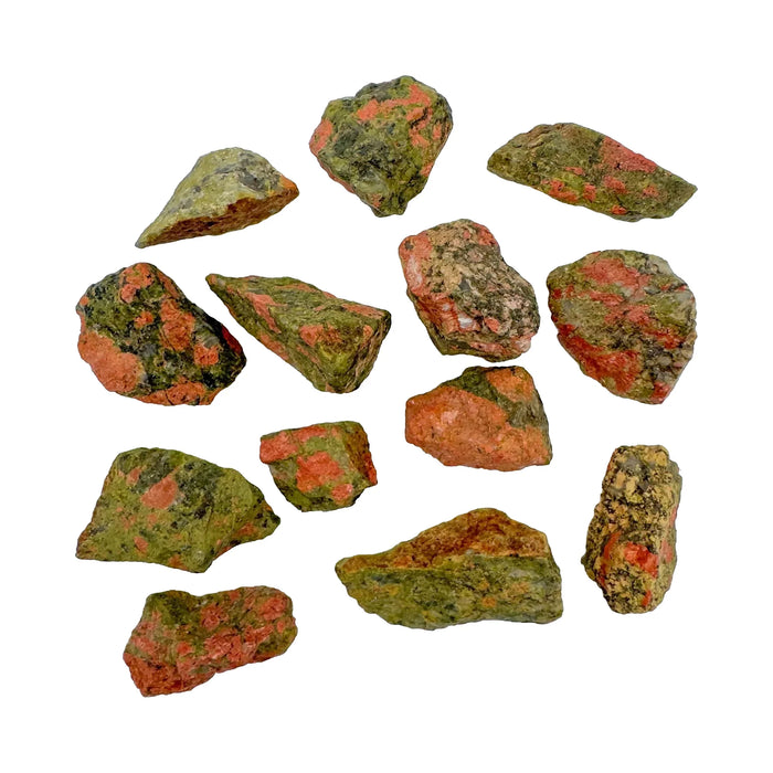 Unakite Raw Stones for Emotional Healing, Grounding & Healing — green rough natural, hand-selected AA from South Africa
