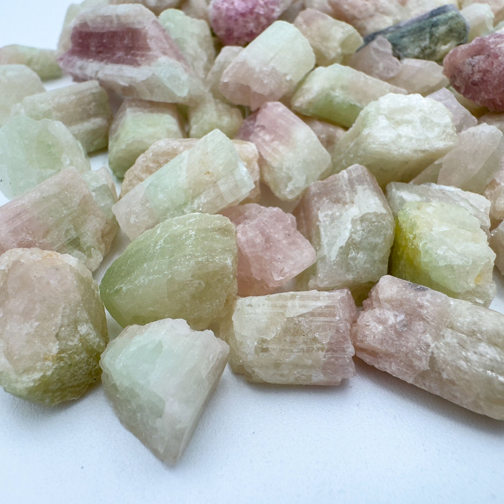 Raw Watermelon Tourmaline rough from Minas Gerais Brazil bulk lot