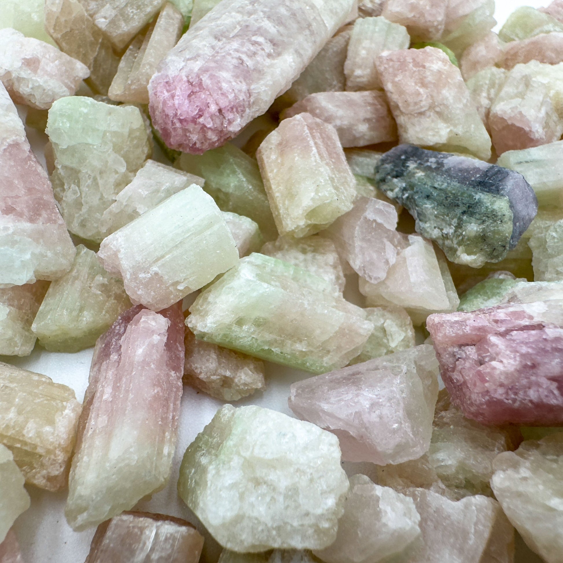 Raw Watermelon Tourmaline rough from Minas Gerais Brazil bulk lot